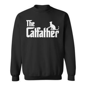 The Catfather Funny Cat Dad Father Lover Sweatshirt | Mazezy