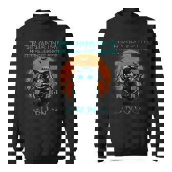 The Chains On My Mood Swing Just Snapped Run Halloween Cat Men Women Sweatshirt Graphic Print Unisex - Thegiftio