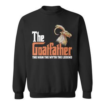 The Goatfather Farm Animal Farmer Rancher Goat Dad Lover Sweatshirt | Mazezy