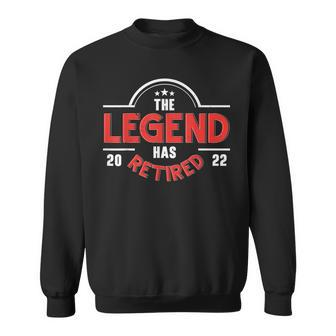 The Legend Has Retired Design For A Funny Retirement Lovers Gift For Mens Sweatshirt - Seseable