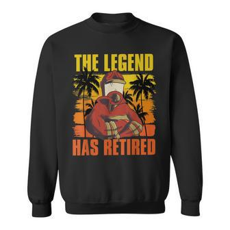 The Legend Has Retired Palm Trees Fireman Proud Firefighter Sweatshirt - Seseable