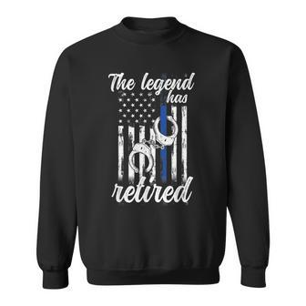 The Legend Has Retired Police Officer Retirement Vintage Sweatshirt - Seseable