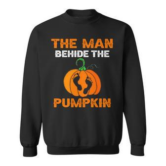 The Man Behind The Pumpkin Halloween Single Dad Sweatshirt | Mazezy