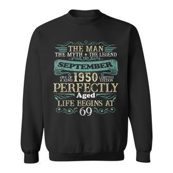 The Man Myth Legend September 1950 69Th Birthday Sweatshirt - Seseable
