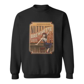 The Nutty Brewnette American Brown Ale Men Women Sweatshirt Graphic Print Unisex - Thegiftio UK