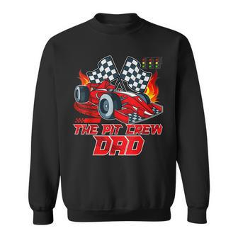 The Pit Crew Dad Race Car Birthday Party Family Matching Sweatshirt - Thegiftio UK