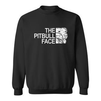 The Pitbull Face Funny Dog Pitbull Men Women Sweatshirt Graphic Print Unisex - Thegiftio UK