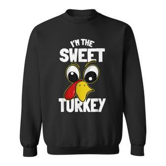 The Sweet Turkey Family Group Matching Thanksgiving Funny Men Women Sweatshirt Graphic Print Unisex - Seseable