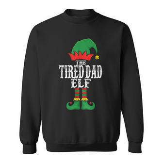 The Tired Dad Elf Christmas Family Matching Group Idea Funny Men Women Sweatshirt Graphic Print Unisex - Thegiftio UK