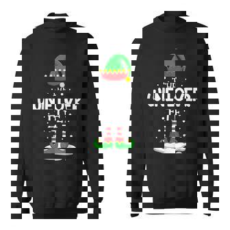 The Wine Lover Elf Christmas Family Matching Costume Pjs Men Women Sweatshirt Graphic Print Unisex - Thegiftio UK