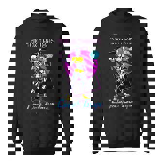 Thick Thighs Crush Guys Sweatshirt | Mazezy