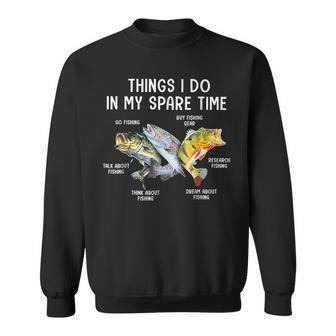 Things I Do In My Spare Time Funny Fishing Men Women Sweatshirt Graphic Print Unisex - Thegiftio UK