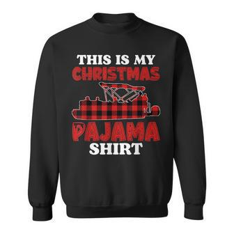 This Is My Christmas Pajama Funny Pontoon Boat Lover Sweatshirt - Thegiftio UK