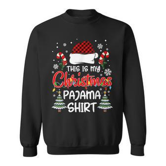 This Is My Christmas Pajama Xmas Lights Funny Holiday Men Women Sweatshirt Graphic Print Unisex - Seseable