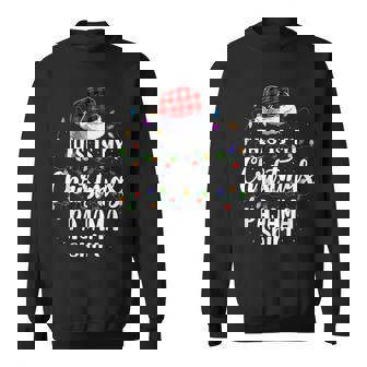 This Is My Christmas Pajama Xmas Lights Funny Holiday Men Women Sweatshirt Graphic Print Unisex - Seseable