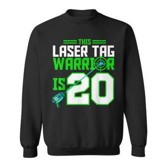This Laser Tag Warrior Is 20 Gaming Birthday Party Sweatshirt | Mazezy