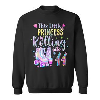This Little Princess Rolling Into 11 11Th Birthday Skate Sweatshirt | Mazezy