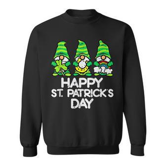 Three Gnome St Patricks Day Irish Shamrock Leprechaun Family Sweatshirt - Seseable