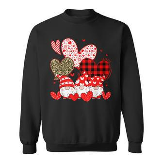 Three Gnomes Holding Hearts Valentines Day Gifts For Her V2 Sweatshirt - Seseable