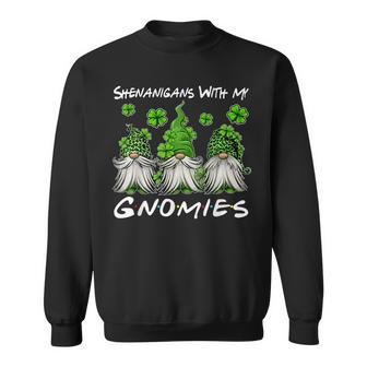 Three Gnomes Shamrock Clover Leopard Bleached St Patrick Day V2 Sweatshirt | Seseable UK