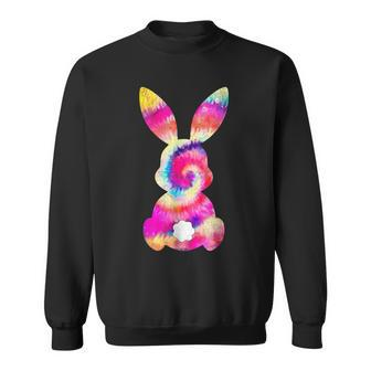 Tie Dye Bunny Rabbit Happy Easter Day Eggs Hunting Outfit Sweatshirt | Mazezy CA