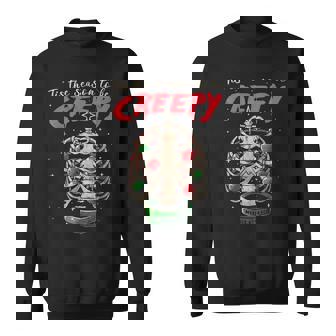 Tis The Season Creepy Rib Cage Christmas Tree Spooky Xmas Men Women Sweatshirt Graphic Print Unisex - Thegiftio
