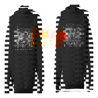 Tis The Season Leopard Pumpkin Football Halloween Fall Men Women Sweatshirt Graphic Print Unisex - Thegiftio