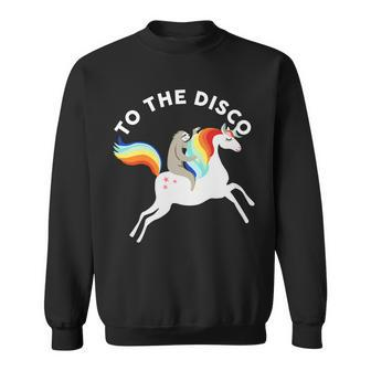 To The Disco Funny Sloth Unicorn Sweatshirt - Monsterry