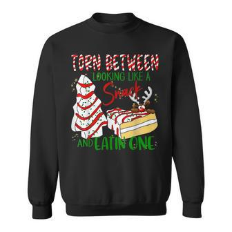 Torn Between Looking Like A Snack And Eating One Christmas V3 Men Women Sweatshirt Graphic Print Unisex - Seseable