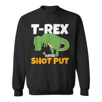 Track And Field Throwing Dino Funny Thrower Shot Put Sweatshirt | Mazezy