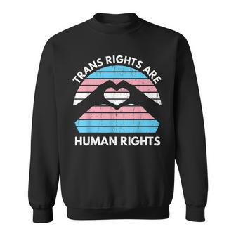 Trans Rights Are Human Rights Lgbqt Transgender Sweatshirt | Mazezy