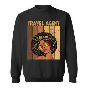 Travel Agent Afro African American Women Black History Month Men Women Sweatshirt Graphic Print Unisex - Seseable