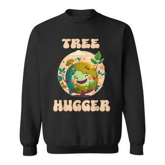 Tree Hugger Retro Nature Environmental Earth Day Sweatshirt | Mazezy CA