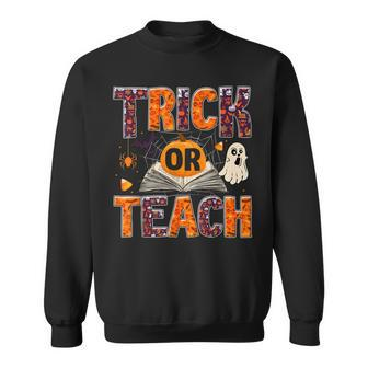 Trick Or Teach Cute Halloween 2022 Teacher Men Women Gifts Men Women Sweatshirt Graphic Print Unisex - Thegiftio UK
