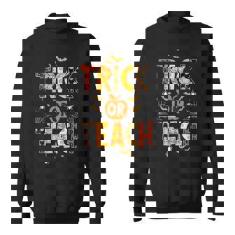 Trick Or Teach Cute Halloween Teacher Men Women Men Women Sweatshirt Graphic Print Unisex - Thegiftio