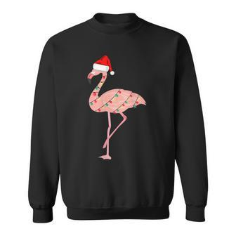 Tropical Christmas Flamingo Hawaiian Christmas Lights Men Women Sweatshirt Graphic Print Unisex - Thegiftio UK