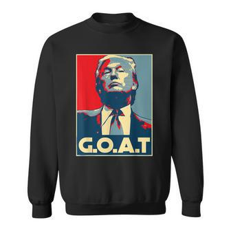 Trump Goat Middle Finger Election 2024 Republican Poster Sweatshirt | Mazezy