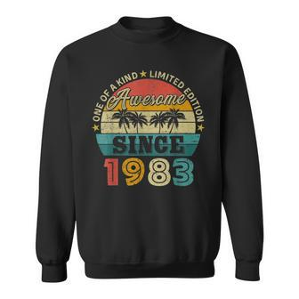 Turning 40 Years Old Men 40Th Birthday Awesome Since 1983 Sweatshirt | Mazezy