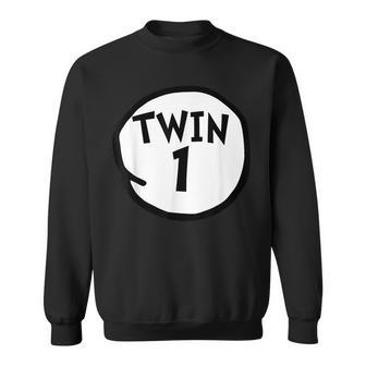 Twin 1 Funny Matching Twins Twin One Sweatshirt - Seseable