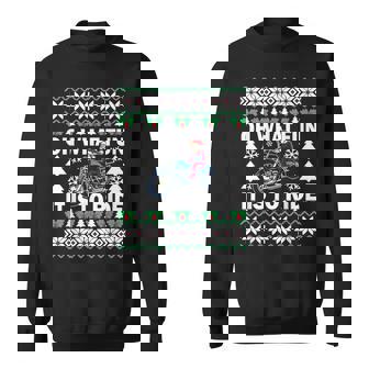 Ugly Christmas Oh What Fun It Is To Ride Motorcycle Gifts Men Women Sweatshirt Graphic Print Unisex - Seseable