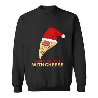 Ugly Christmas Sweater Burger Happy Holidays With Cheese V9 Sweatshirt - Monsterry