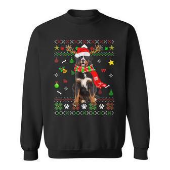 Ugly Sweater Christmas Bernese Mountain Dog Xmas Pajama Men Women Sweatshirt Graphic Print Unisex - Seseable