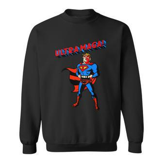 Ultra Maga Superhero Parody Trump 2024 Anti Biden Sweatshirt - Thegiftio UK