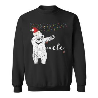 Uncle Bear With Santa Hat Dabbing Christmas Pajamas Sweatshirt | Mazezy