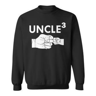 Uncle Of 3 2019 Baby Announcement Gift For Mens Sweatshirt | Mazezy