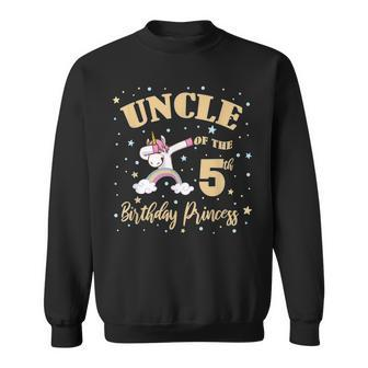 Uncle Of The 5Th Birthday Princess Girl Unicorn Bday Sweatshirt | Mazezy DE