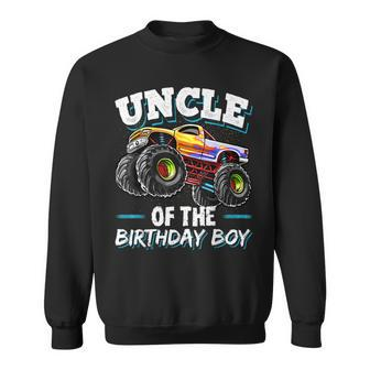 Uncle Of The Birthday Boy Monster Truck Birthday Party Sweatshirt | Mazezy