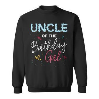 Uncle Of The Birthday Girl Family Donut Matching Funny Quote Gift For Mens Sweatshirt | Mazezy