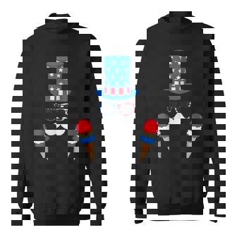 Uncle Sam Costume Ice Cream Cones 4Th Of July Sweatshirt | Mazezy