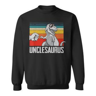 Unclesaurus Uncle Dinosaurs Dad & Baby Fathers Day Gift Sweatshirt - Seseable